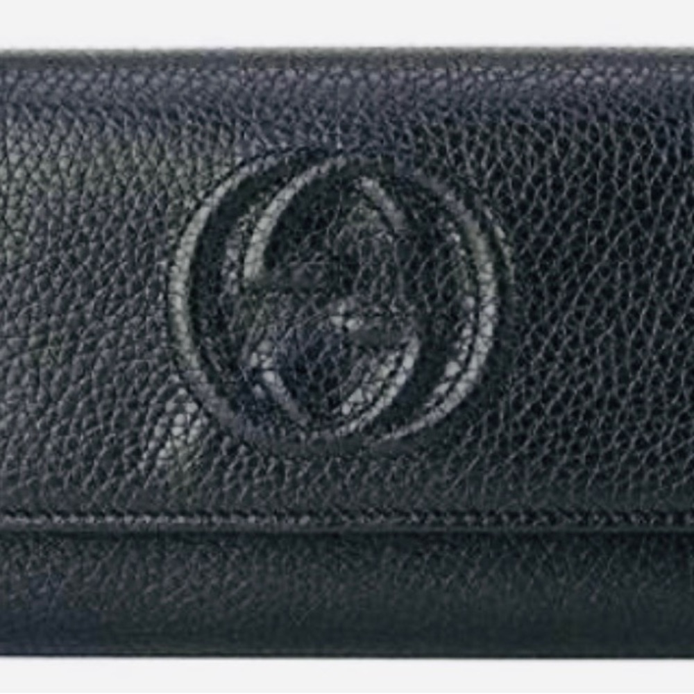 Authentic New GUCCI Soho Black Leather Wallet.